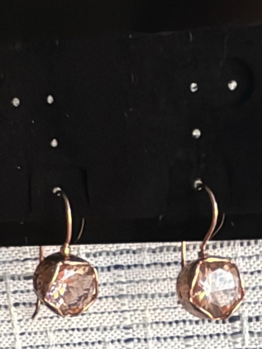 Silpada Rose Gold Sterling Silver with Champagne Quartz Earrings